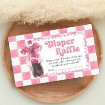 Rosa Sie ist bereit, Baby Shower Windel-Raffelkart