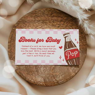 Rosa Sie ist bereit zu knallen Baby Shower Bücher Begleitkarte