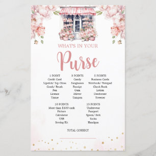 Rosa Sie ist vom Brautparty Purse Game weg