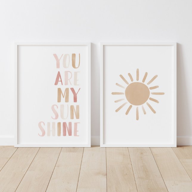 Rosa Sie sind mein Sonnenschein und Sun Girl Kinde Bilderwand Sets (Von Creator hochgeladen)