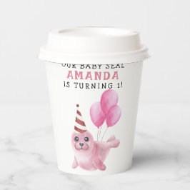 Rosa Siegel 1. Geburtstag unter dem Meer Pappbecher