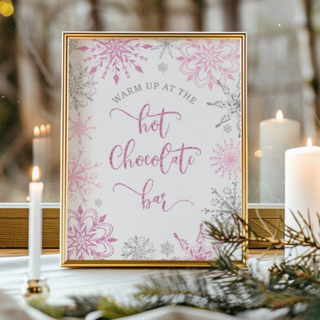 Rosa Silber Erfrischung an der heißen Schokolade B Poster (Von Creator hochgeladen)