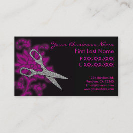 Rosa silber Glitzer wirbelnde Visitenkarten Visitenkarte