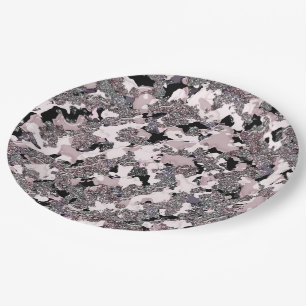 Rosa Silber & Schwarze Schönheit Glanz Lipgloss Gi Pappteller