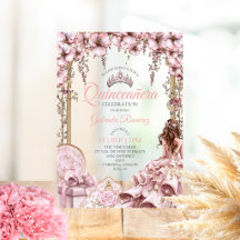 Rosa Silber-Tiara-Blumen-Quinceañera
