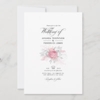 Rosa, Silber und Weiße Blumenhochzeit