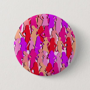 Rosa Silhouette Button