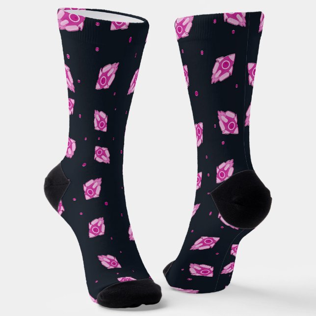 Rosa Silhouette Raumraketensocken Socken (Gewinkelt)