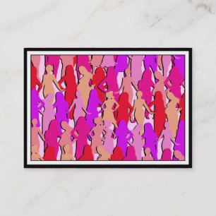 Rosa Silhouette Visitenkarte