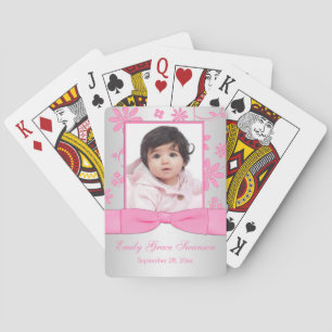 Rosa, Silver FloralFoto Playing Cards Spielkarten