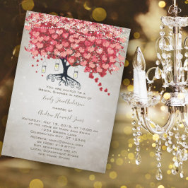 Rosa Silver Woodsy Brautparty Einladung