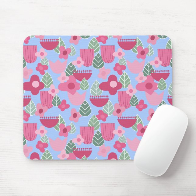 Rosa Skandinavier Frühling Mousepad (Mit Mouse)