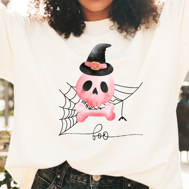 Rosa-Skull Halloween T-Shirt (Von Creator hochgeladen)