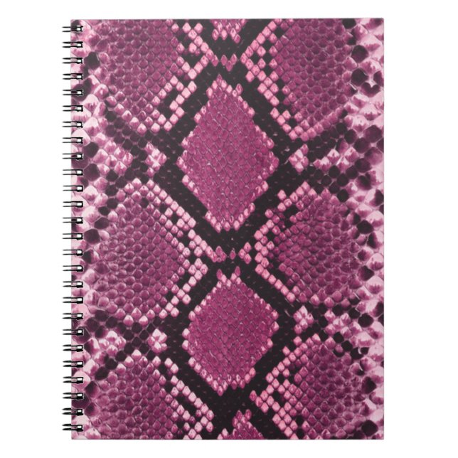 Rosa Snakeskin Notizblock (Vorderseite)
