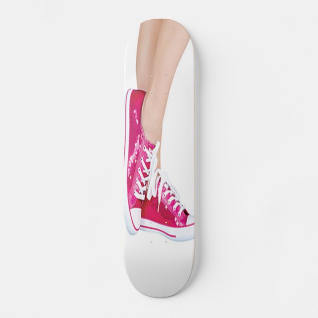 Rosa Sneakers Skateboard (Vorderseite)