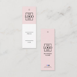 Rosa Social-Media-Geschäftslogo-Kleidung-Preisschi Mini Visitenkarte