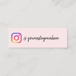 Rosa Social Media Influencer Instagram Mini Visitenkarte