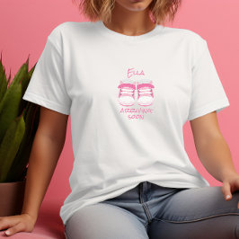 Rosa Söckchen T-Shirt mit individuellem Namen für