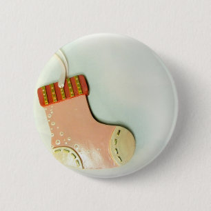 Rosa Socken-Verzierung Button