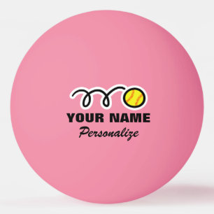 Rosa Softball-Logo-Ping-Pong-Ball für Tischtennis Tischtennisball