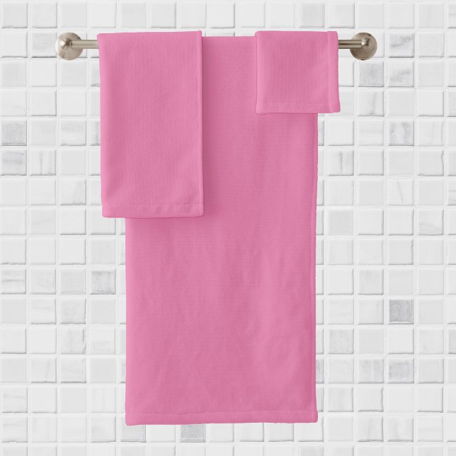 Rosa: Solid, einheitliche Farbe Badhandtuch Set (Von Creator hochgeladen)