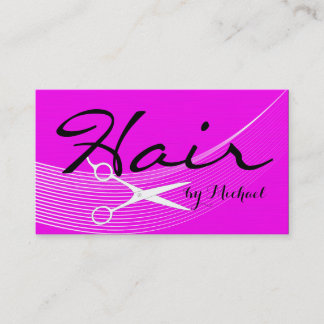 Rosa Solid Hair Stylist Ernennung Terminkarte