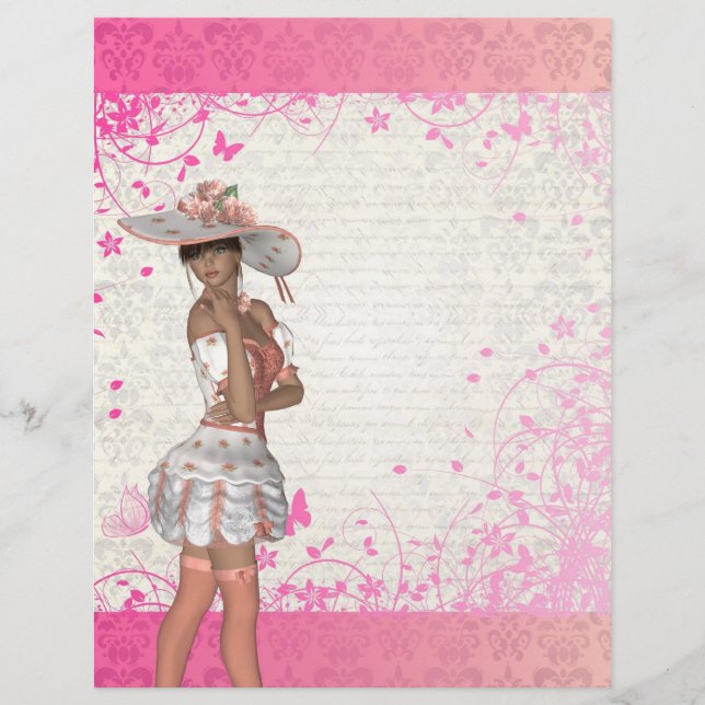 Rosa Sommermädchen Flyer (Vorne)