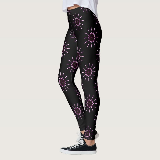 Rosa Sonnen schwarz Leggings (Links)