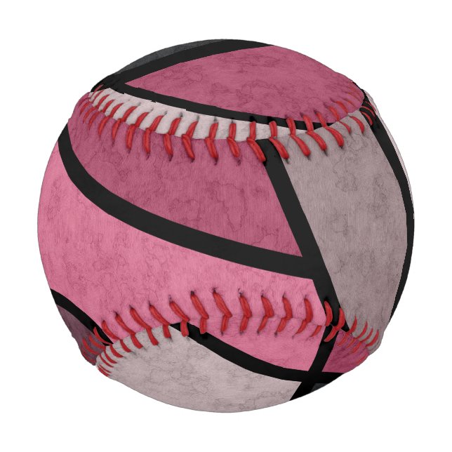 Rosa Sonnenaufgang, abstrakt Baseball (Rückseite)