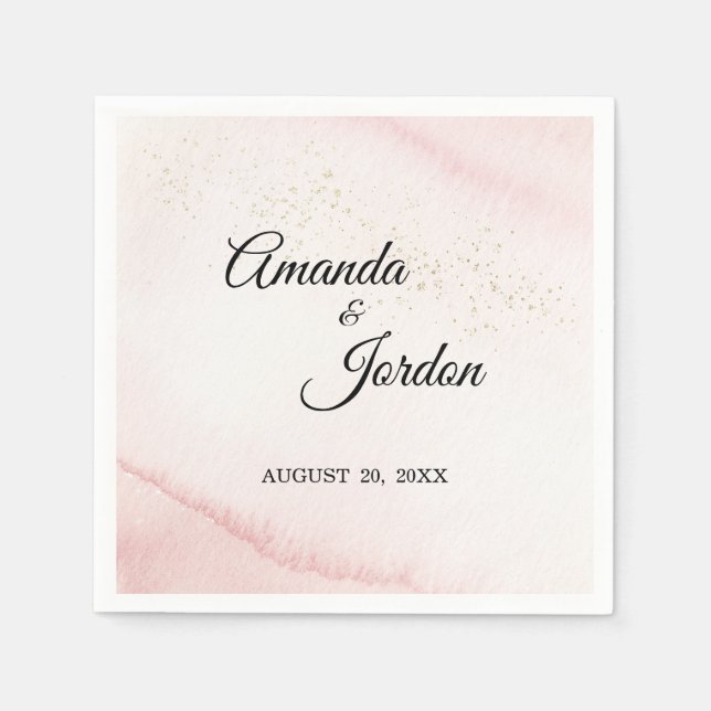 Rosa Sonnenaufgang Coordinate Cocktail Napkin Serviette (Vorderseite)