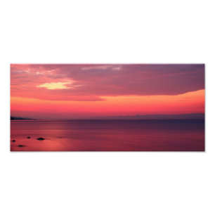 Rosa Sonnenaufgang durch die Küste Fotodruck