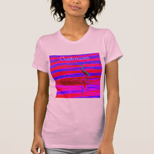 Rosa Sonnenaufgang-Reiher-Design  T-Shirt
