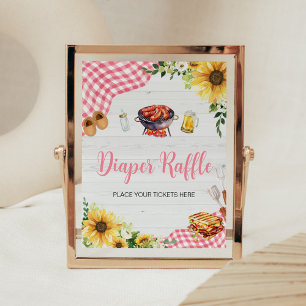 Rosa Sonnenblume GRILLEN Babydusche Windelwanne Wi Poster