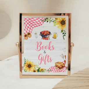 Rosa Sonnenblume GRILLEN Kinderdusche Bücher und G Poster