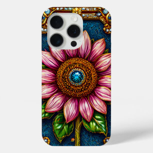 Rosa Sonnenblume mit Edelsteindetails Case-Mate iPhone Hülle
