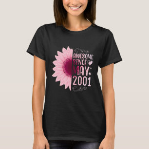 Rosa Sonnenblume Phantastisch seit Mai 2001 Geburt T-Shirt