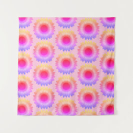 Rosa Sonnenblumengarnitur Wandteppich