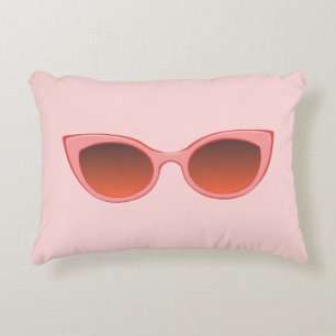 Rosa Sonnenbrillen, katzenauge Sonnenbrille, weibl Dekokissen