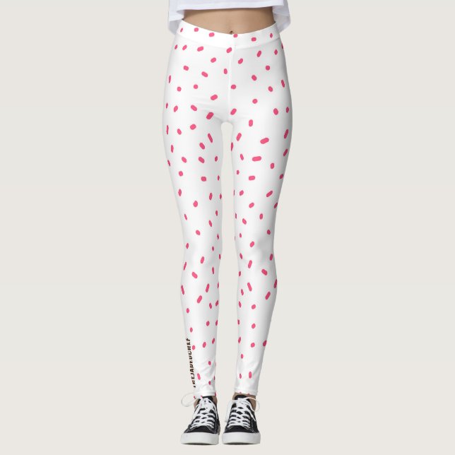 Rosa Sorbet-Speckel-Leggings Leggings (Vorderseite)