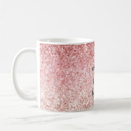 Rosa Sparkle Girly Glitzy Glam Glitzer Schöne Kaffeetasse