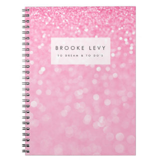 Rosa Sparkle Personalisiert Journal Notebook Notizblock