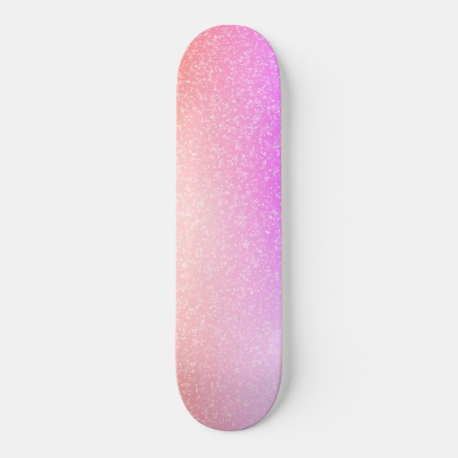 Rosa Sparkle-Skateboard Skateboard (Vorderseite)