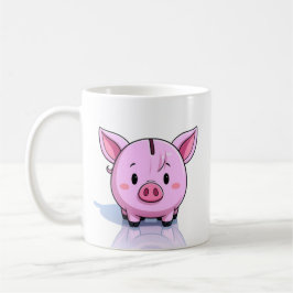 Rosa Sparschwein Kaffeetasse