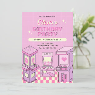 Rosa Spielarkade Einladung