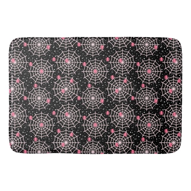 Rosa Spinnen und Weben Badematte (Vorderseite)