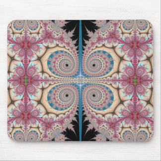 Rosa Spiralen Mousepad