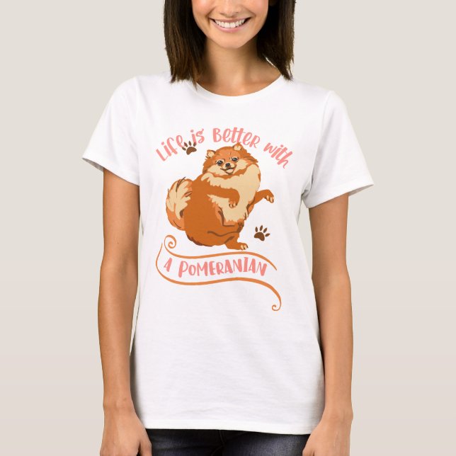 Rosa Spitz Mama T - Shirt (Vorderseite)