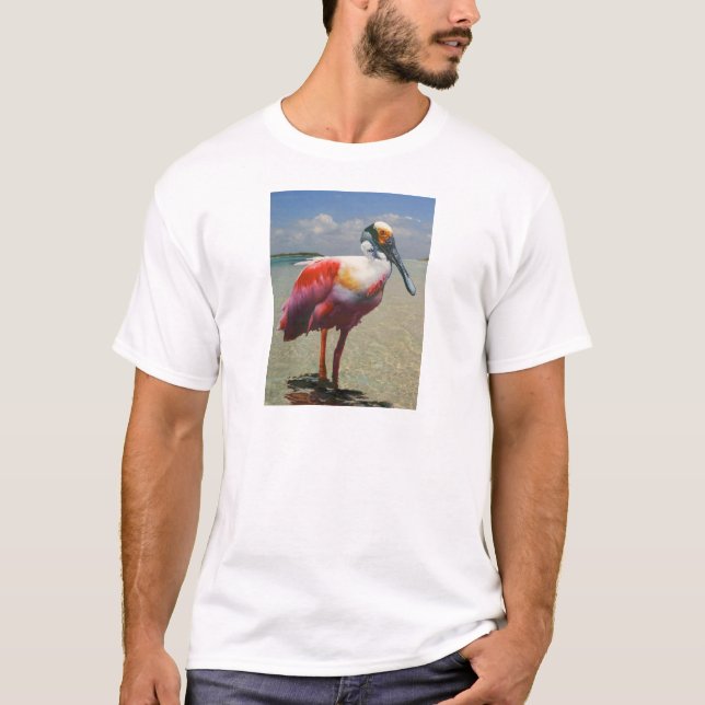 Rosa Spoonbill durch WilliamBock T-Shirt (Vorderseite)