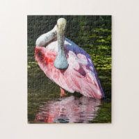 Rosa Spoonbill-Puzzlespiel