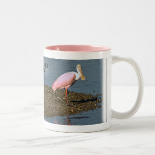 Rosa Spoonbill-Reflexionen Zweifarbige Tasse